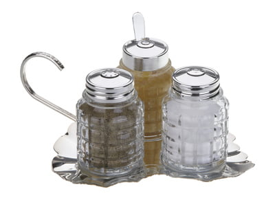 3 Piece Leaf Cruet