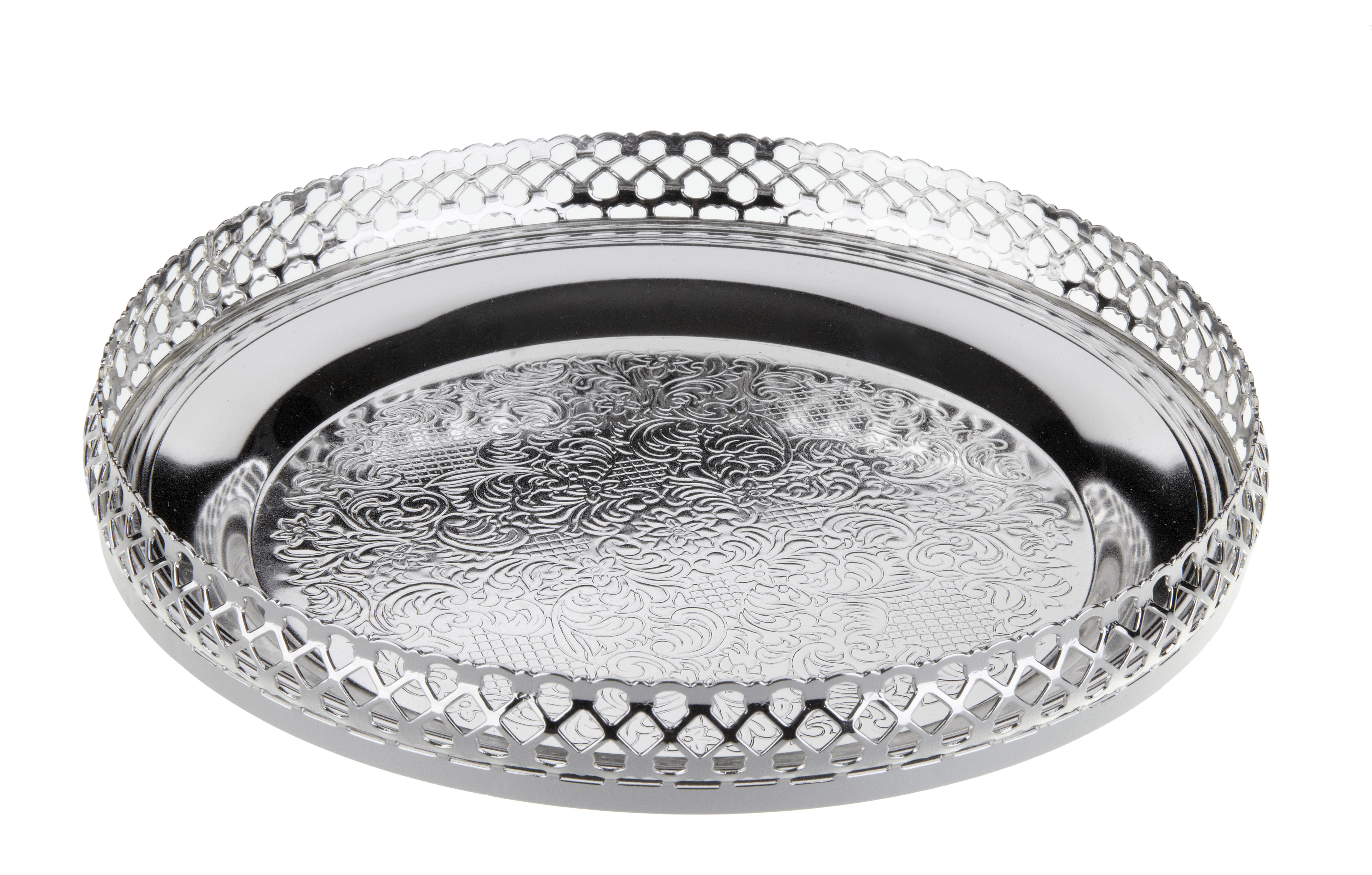 Small round silver clearance tray