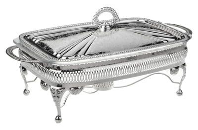 Queen Anne Tray - Silver Plated Metal - 62.5 x 34.5 cm - 26000268