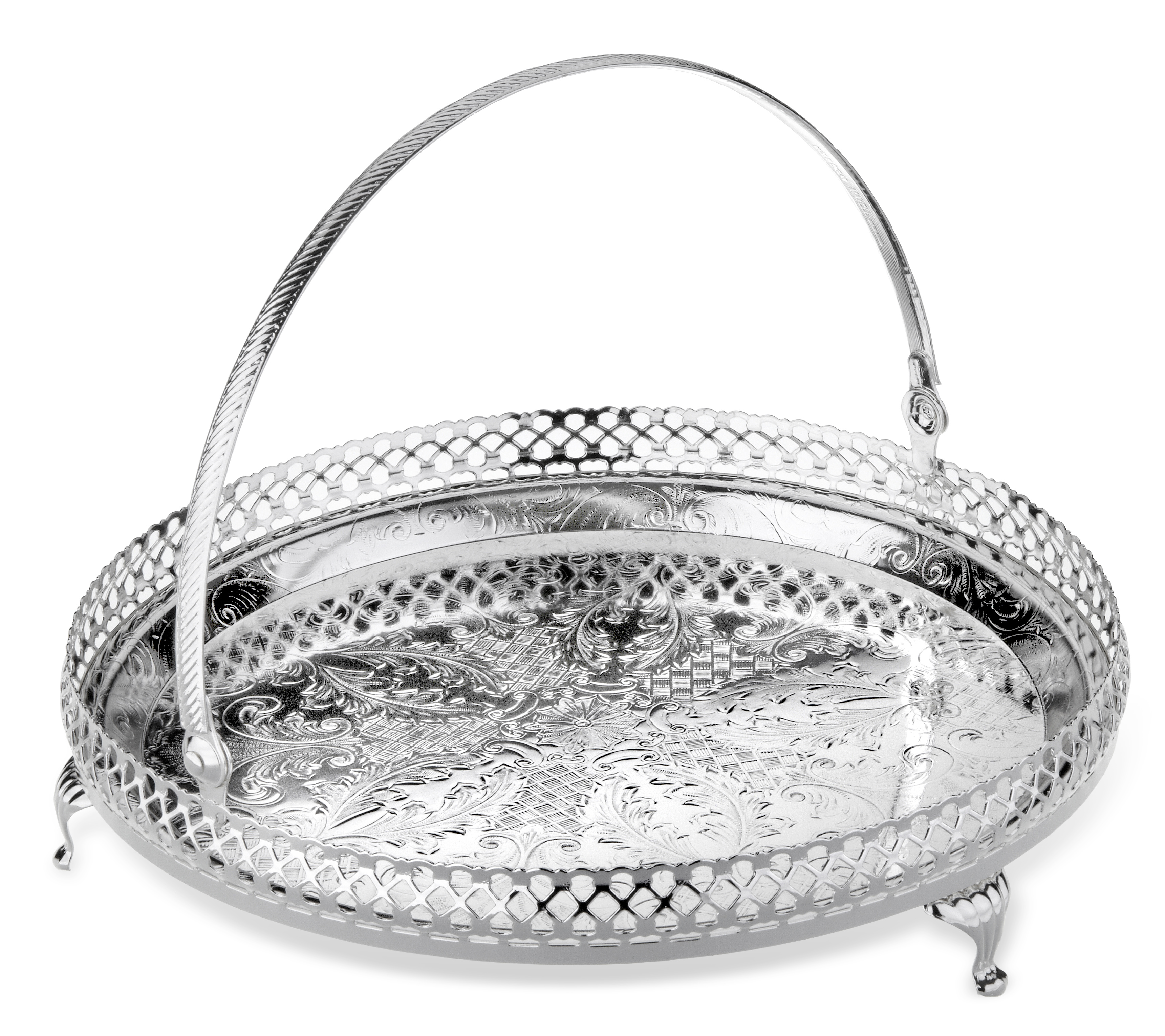 Queen Anne Tray - Silver Plated Metal - 62.5 x 34.5 cm - 26000268