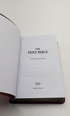 KJV Deluxe Leather Touch BURGUNDY Bible with English Sterling Hallmarked Cross