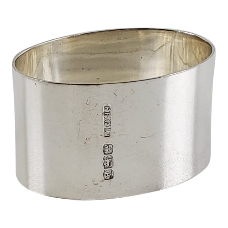 Oval Plain Napkin Ring English Sterling Sheffield 1942