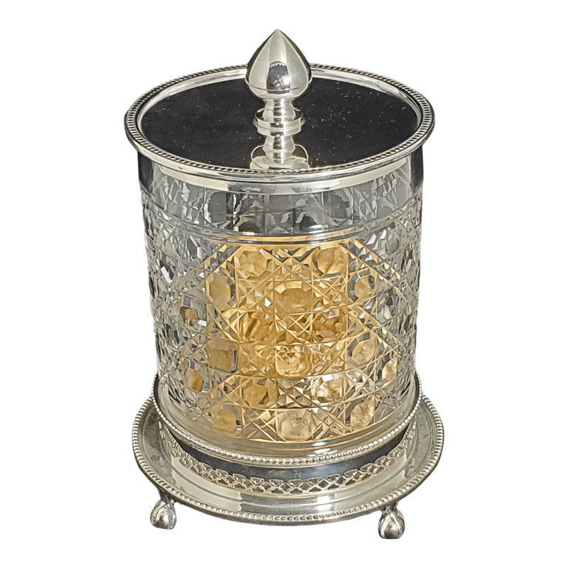 English victorian silver plate candleholder