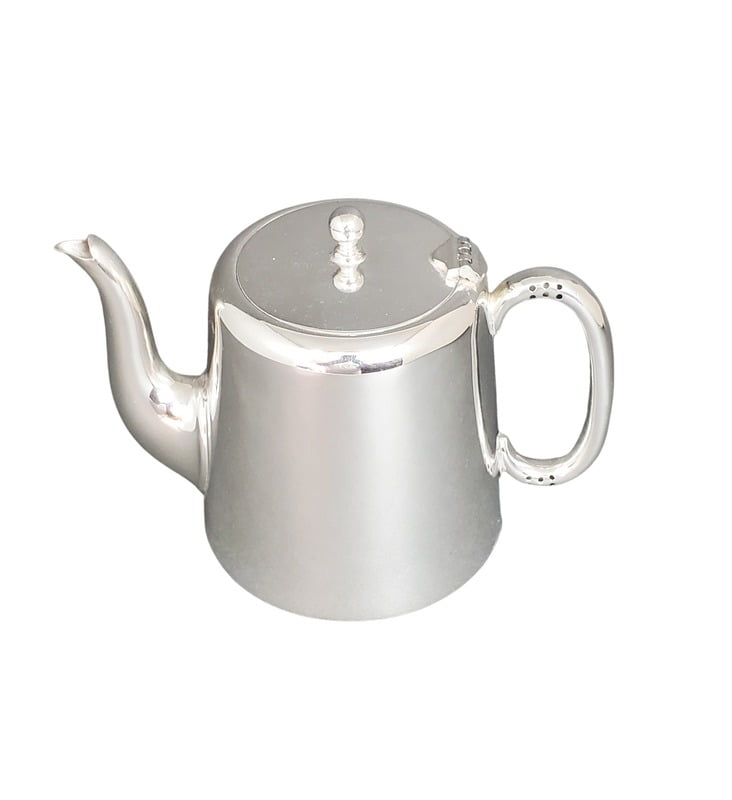 X-Large Hotel Silver Plain Long Spout Tea Pot c.1960