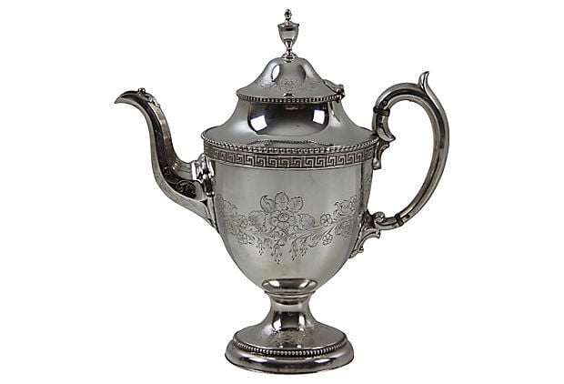 6 Piece Elkington Tea & Coffee Set With Tray c.1860. SKU #: AN581.