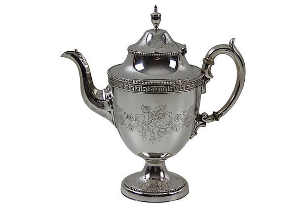 6 Piece Elkington Tea & Coffee Set With Tray c.1860. SKU #: AN581.