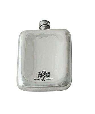 English Pewter Fishing Flask 6oz with Pouch & Presentation Box English Pewter Fishing Flask 6oz with Pouch & Presentation Box