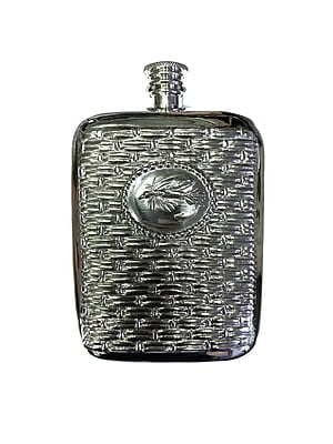 Fly Fishing Hook English Pewter 6oz Flask