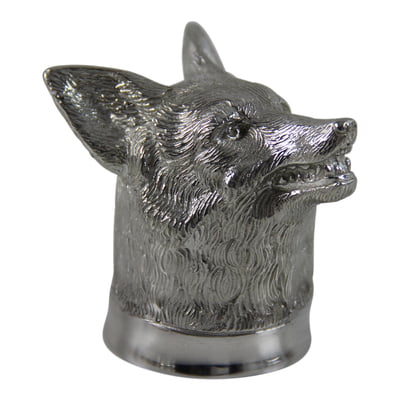 Large Dog Pewter, Shot Glass, Jigger, Stirrup Cup, Measure, Cup 