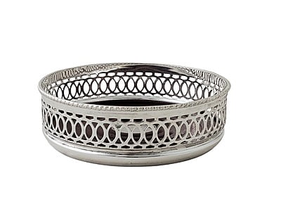 Coaster 4.5" Ring Design English Silver Plate