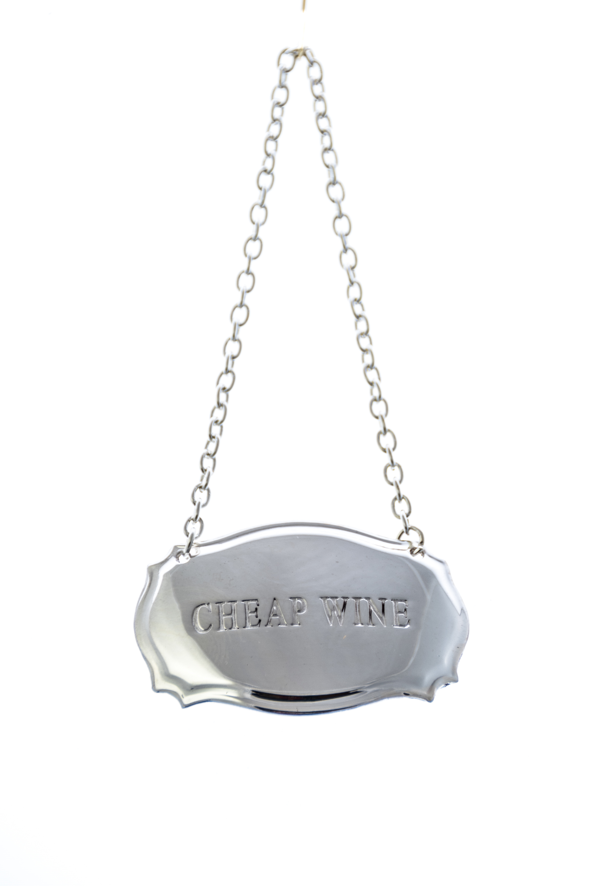 Decanter Label Chippendale Design Cheap Wine Silver Plate