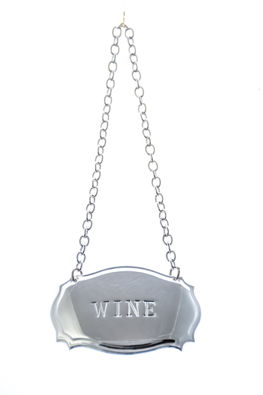 Decanter Label Chippendale Design Wine Silver Plate Decanter Label Chippendale Design Wine Silver Plate