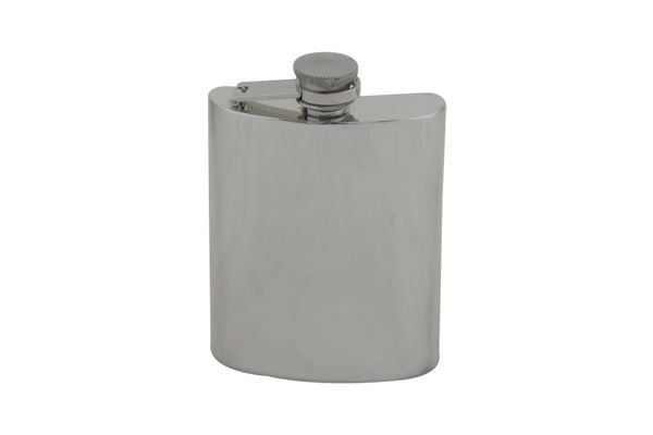 English Pewter 6 oz Flask with Boyonet Hinge