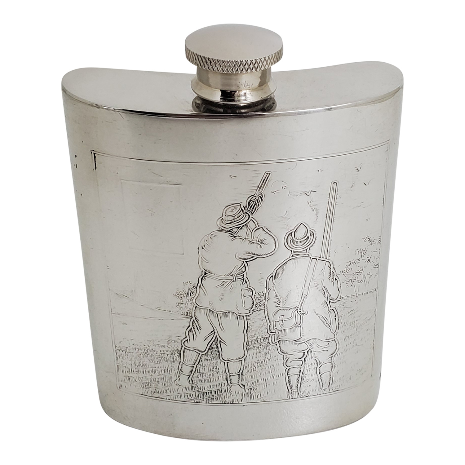 Antique Hunting Flask, Antique Pocket Flask, Hip Flask, Spirit Flask, Glass shops Flask, Silver Lid Hunting Flask, Vintage Gift