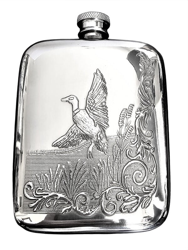 English Pewter Mallard Duck 6oz Flask English Pewter Mallard Duck 6oz Flask