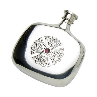 English Pewter 6 oz Fly Fishing Hook Flask