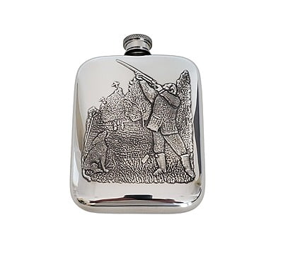 English Pewter Co. Country Living Fishing Hip Flask (6oz)