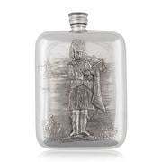 Scottish Piper 6oz English Pewter Flask