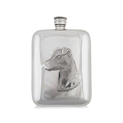 English Pewter 6 oz Fishing Flask