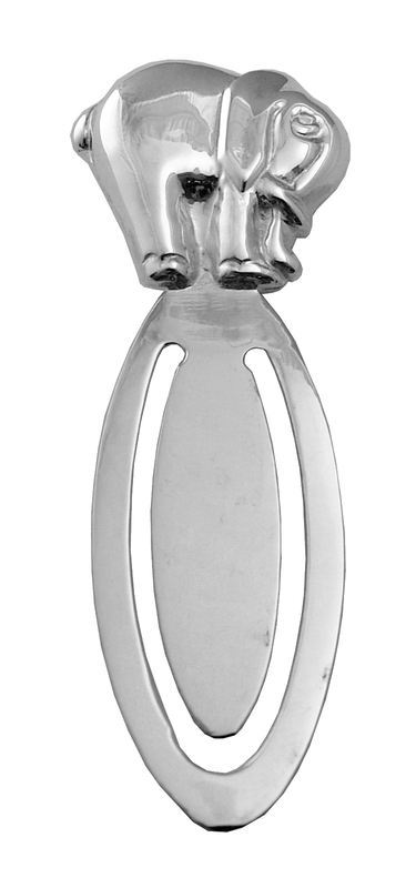 Bookmark Elephant Motif Design English Sterling Silver 3". SKU #: GT875.