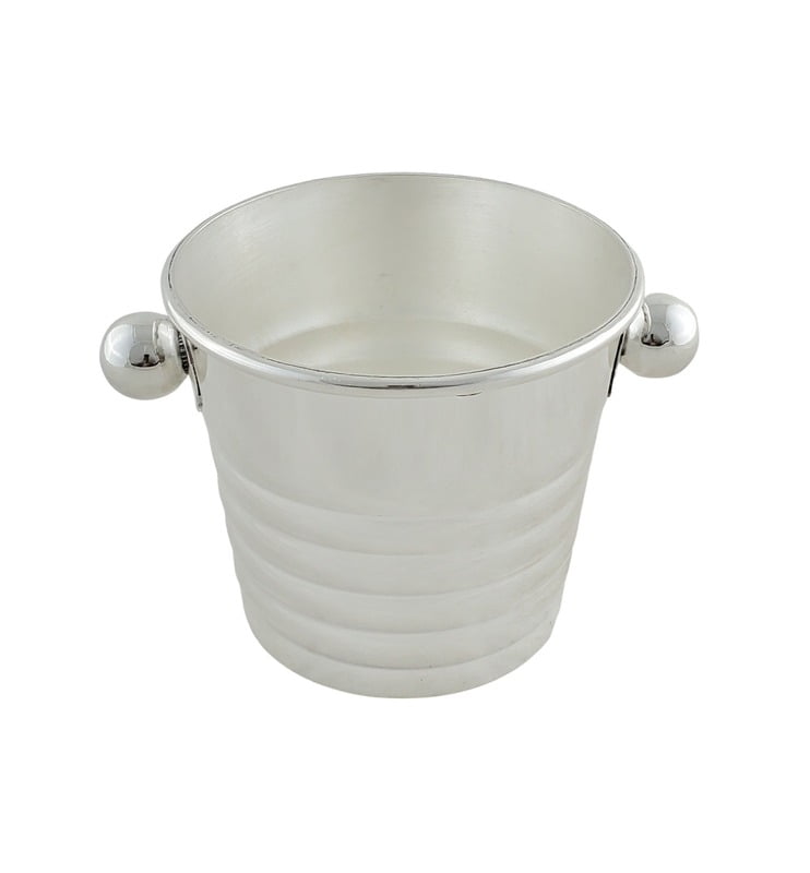 Ribbed Ball Handle 9" Hotel Mini Ice Bucket c.1960