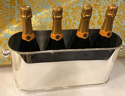Hotel Silver 4 Bottle Oval Ice Bucket Hotel Silver 4 Bottle Oval Ice Bucket