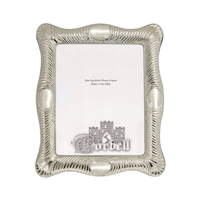 Sterling Mirror 8" x 10" Buckingham Design Velvet Back Sterling Mirror 8" x 10" Buckingham Design Velvet Back