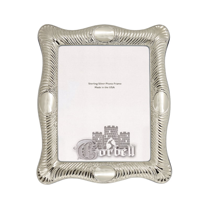Sterling Mirror 8" x 10" Buckingham Design Velvet Back Sterling Mirror 8" x 10" Buckingham Design Velvet Back