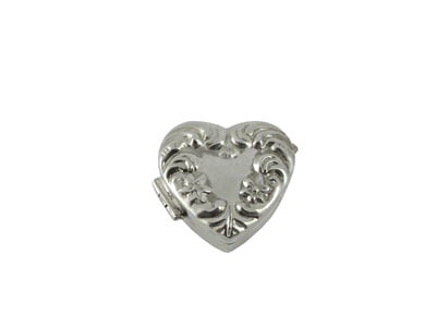 Vintage Sterling Silver Heart Shaped Dresser, Trinket Pill Box by Gucci