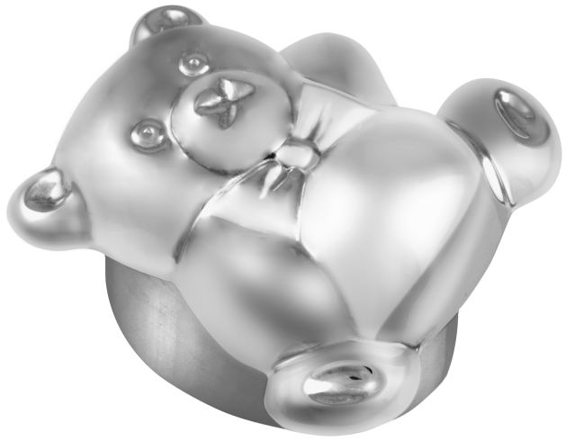 Silver teddy cheap bear money box