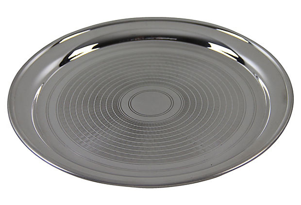 Engine Turned 12" Hotel Silver Salver. SKU #: HOT507.